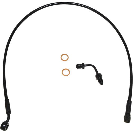 Magnum SBB1507-32 Black Coated XR Stainless Upper Front Brakeline Kit with Black Fittings  - 22in. Total Length
