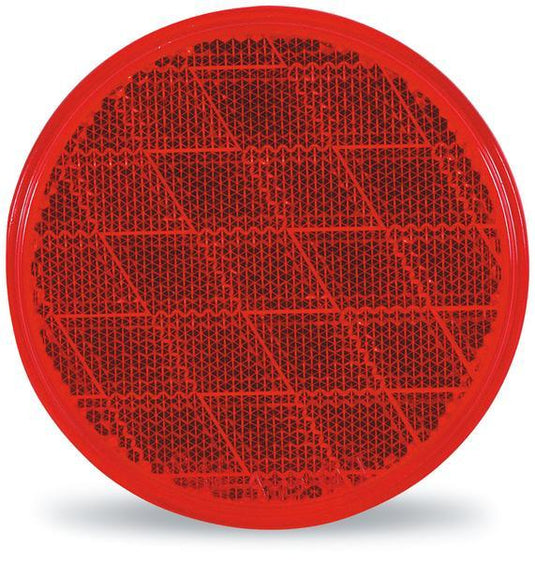Optronics Inc RE-21RS Round Reflectors (3in.) - Red