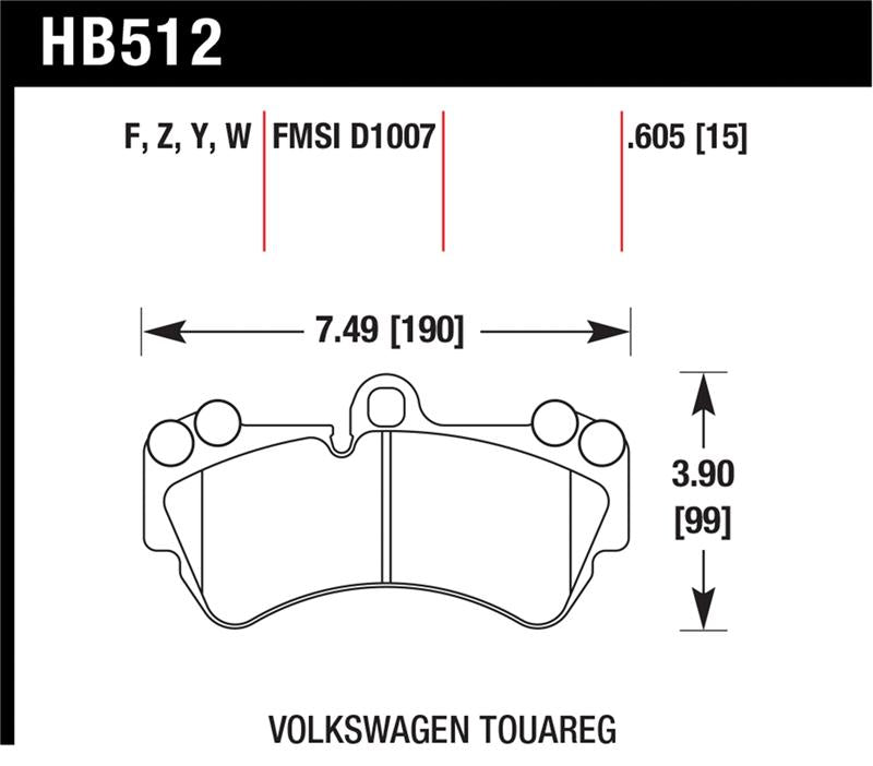 Load image into Gallery viewer, Hawk Performance HB512F.605 HAWK HPS Brake Pad Sets
