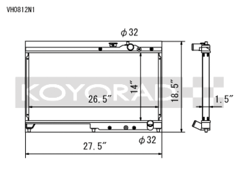 Load image into Gallery viewer, Koyo VH0812N1 KOY Racing Radiators
