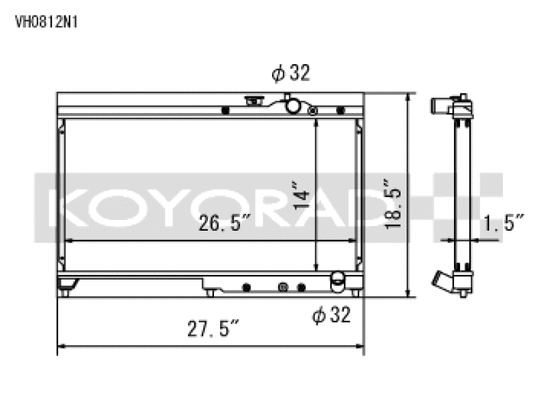 Koyo VH0812N1 KOY Racing Radiators