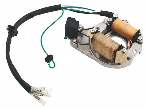 Outside Distributing 08-0201 2 Coil Magneto/Stator - 4 Female Connectors/3 Male Connectors