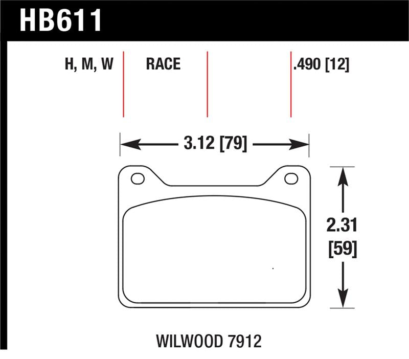 Load image into Gallery viewer, Hawk Performance HB611W.490 HAWK DTC-30 Brake Pad Sets
