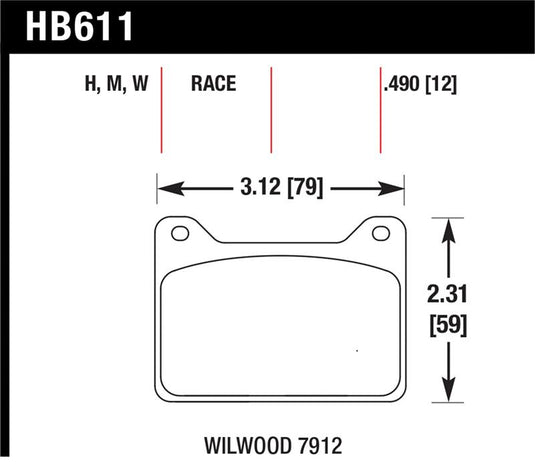 Hawk Performance HB611W.490 HAWK DTC-30 Brake Pad Sets