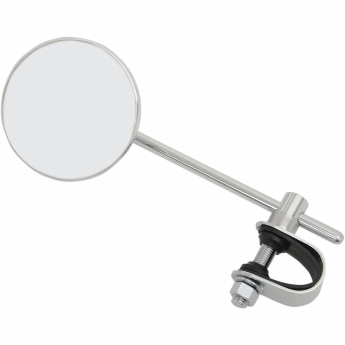 Emgo 20-06816 3in. Chrome Stamped Mirror - Clamp Style Stem Length 6in.