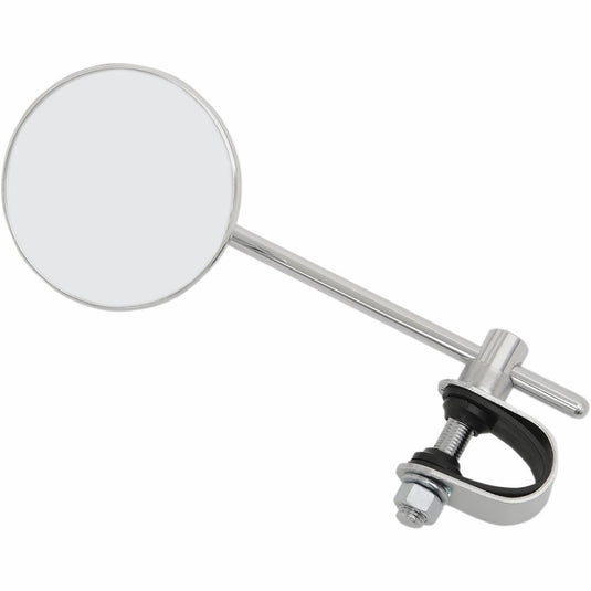 Emgo 20-06816 3in. Chrome Stamped Mirror - Clamp Style Stem Length 6in.