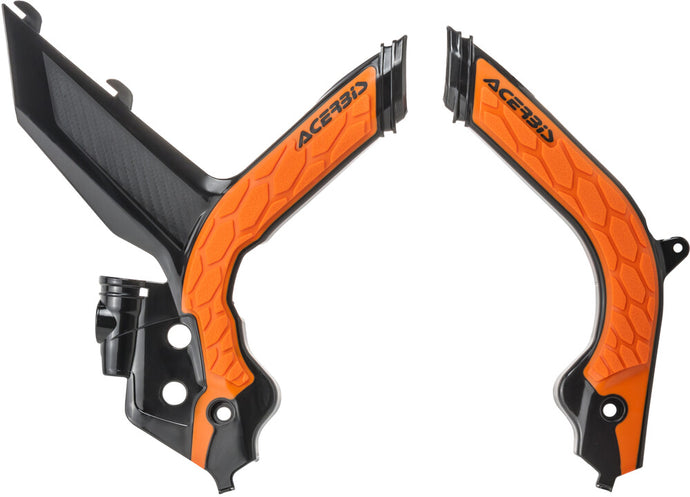 Acerbis 2979615229 X-Grip Frame Guard - Black/Orange