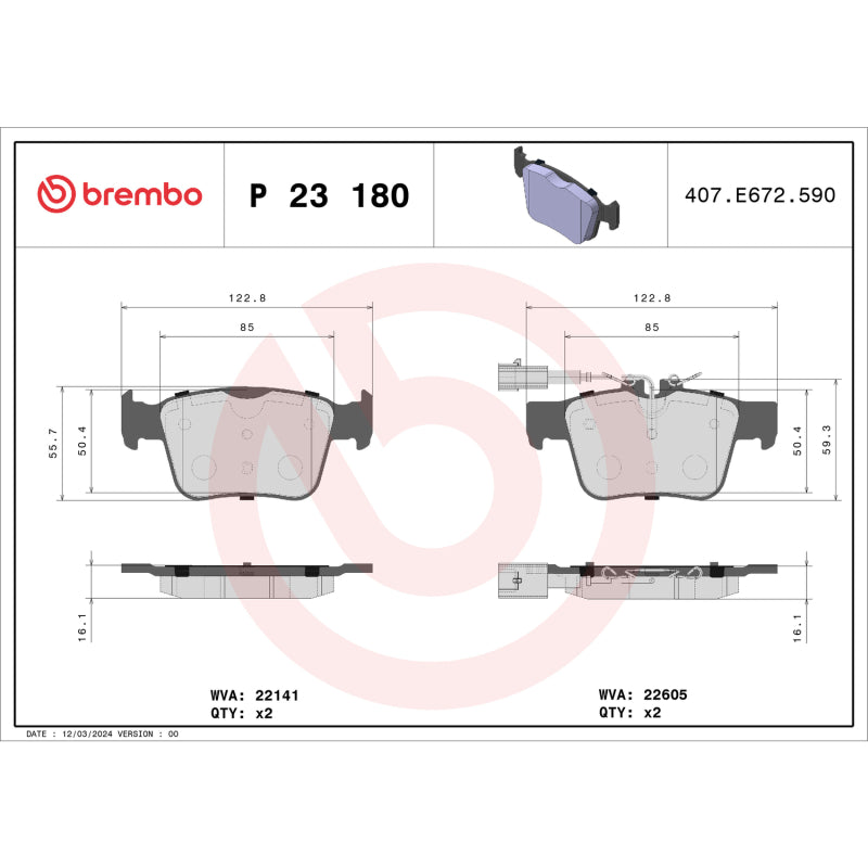 Load image into Gallery viewer, Brembo Oe P23180 BRE Low Metallic Pads

