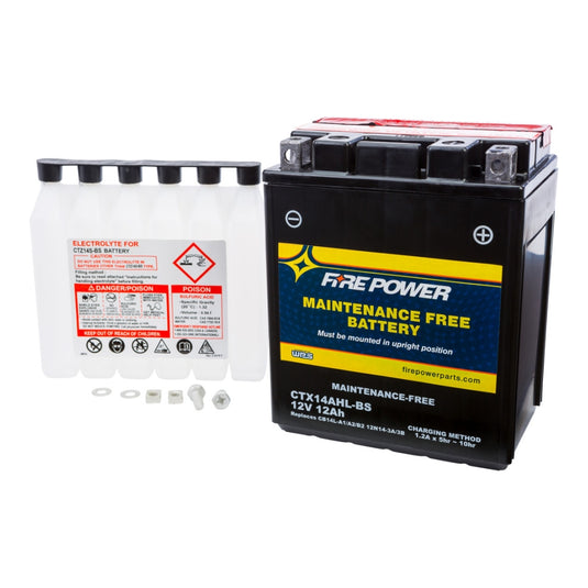 Fire Power CTX14AHL-BS Sealed AGM Battery