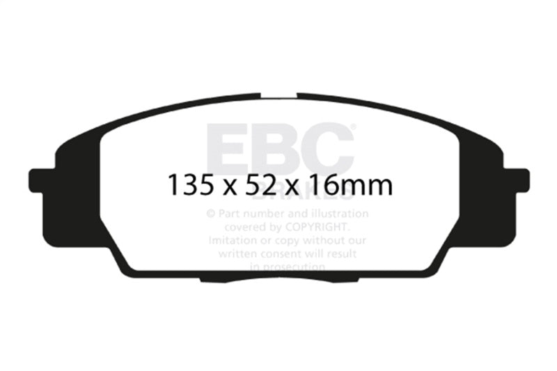 Load image into Gallery viewer, Ebc DP41254R EBC Yellowstuff Brake Pad Sets
