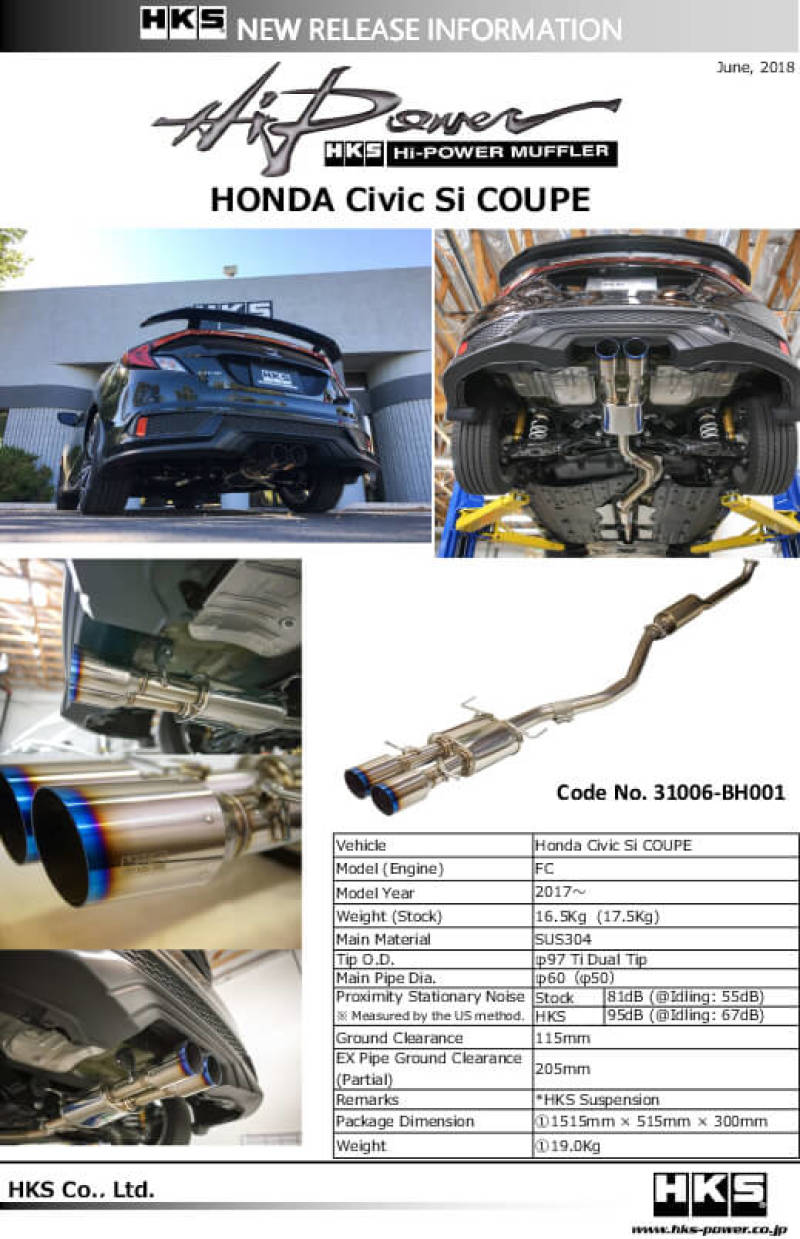 Hks 31006-BH001 HKS Exhaust - Legamax Premium