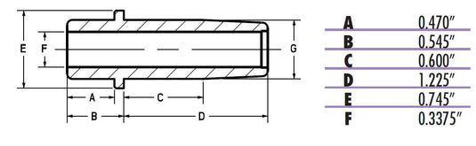 Kibblewhite Precision 20-2331 Bronze Exhaust Valve Guide (+.001in.)