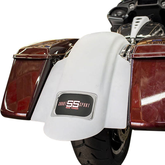 Bagger Nation RF-SS-C Short Sport Rear Fender - Chrome Plate Frame