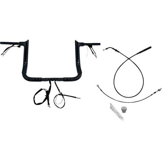 Fat Baggers, Inc. 849012-B 1-1/2in. EZ Install Pointed Top Handlebar Kit - Black