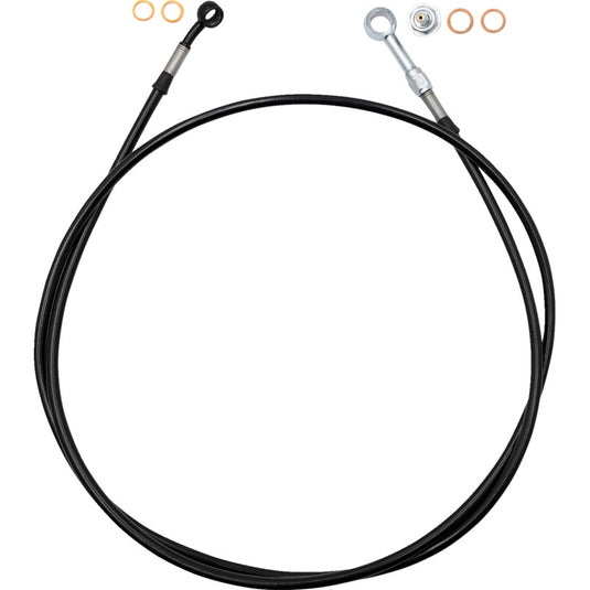 Fat Baggers, Inc. 100064-B EZ Install Full Length Brake Line Kit - 64in. - Black