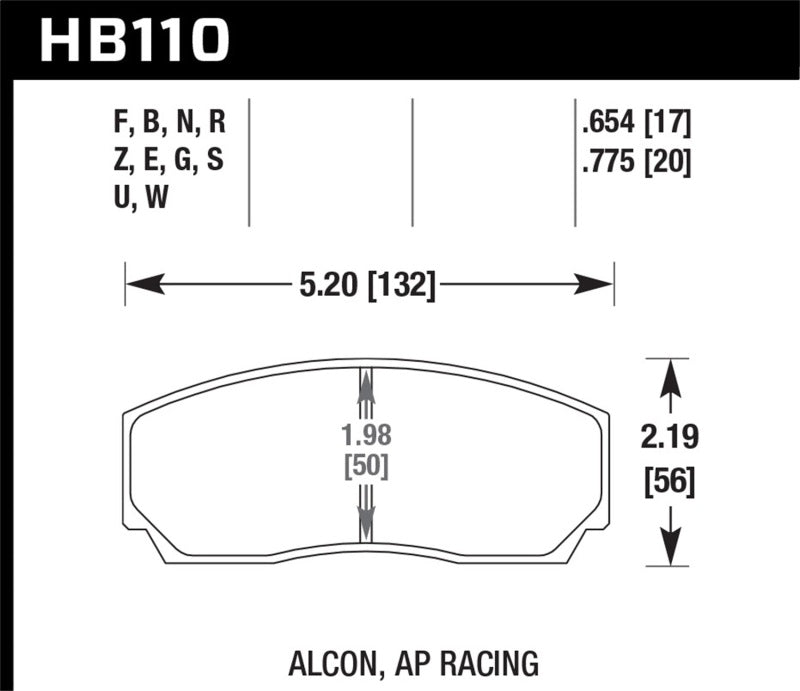 Load image into Gallery viewer, Hawk Performance HB110N.654 HAWK HP+ Brake Pad Sets
