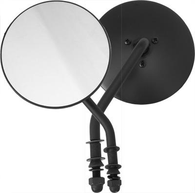 Harddrive 153085 Universal 4in. Round Mirrors - Left Side - Black