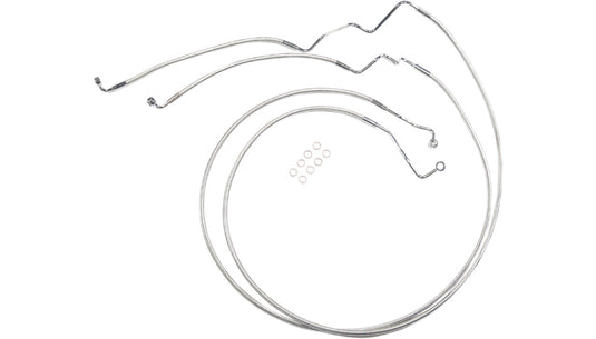 Magnum AS37035 Designer Series DOT ABS-Specific Lower Sterling Chromite Front Brake Line - 15in.