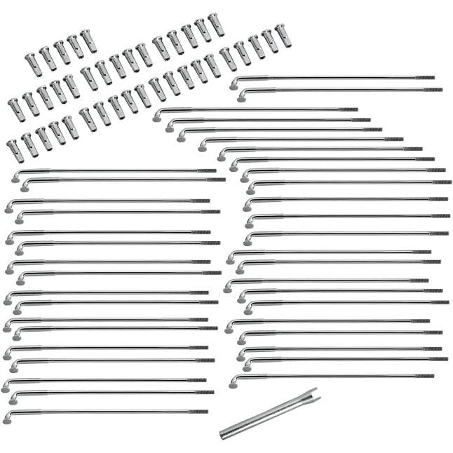 Drag Specialties DS-380105 Chrome 6 1/2in. Spoke Set for 16in. Rim