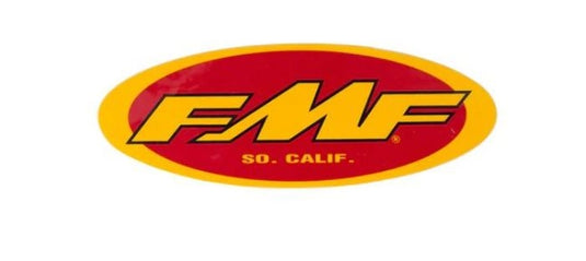 Fmf Racing 015230 5in. Oval Sticker - Yellow/Red - 100 pack