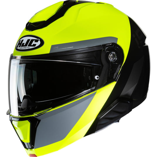 Hjc I91 Bina Helmet (X-Large, Hi-Viz Yellow (MC-3H))