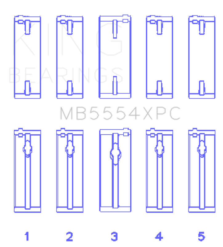 Load image into Gallery viewer, King Engine Bearings MB5554XPC KING Performance Main Bearings
