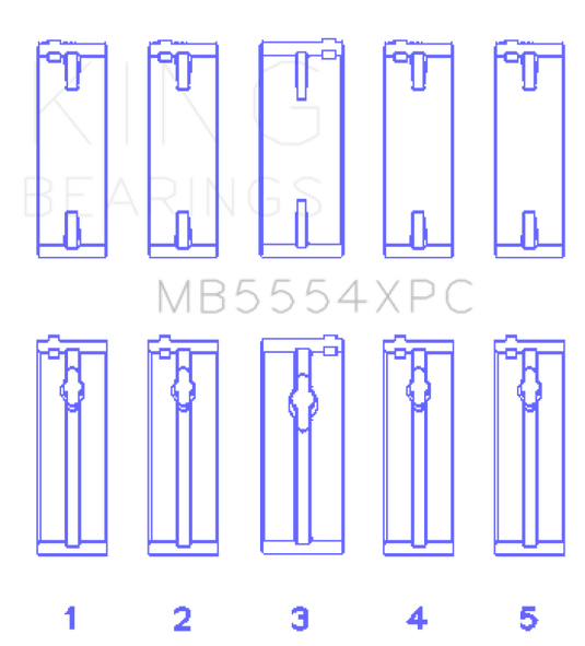 King Engine Bearings MB5554XPC KING Performance Main Bearings