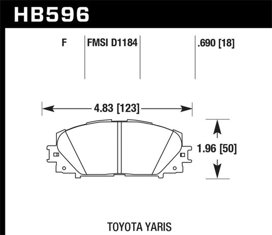 Hawk Performance HB596B.690 HAWK HPS 5.0 Brake Pad Sets