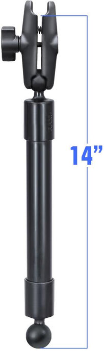 Ram Mounts RAP-BB-230-14-201U 14in. Long Extension Pole with Two 1in. Diameter Ball Ends