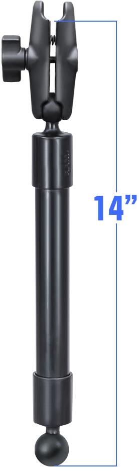 Ram Mounts RAP-BB-230-14-201U 14in. Long Extension Pole with Two 1in. Diameter Ball Ends