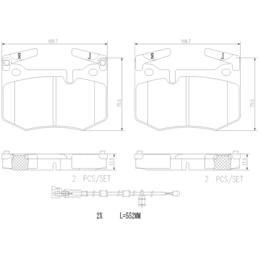 Brembo Oe P83164N BRE Ceramic Pads