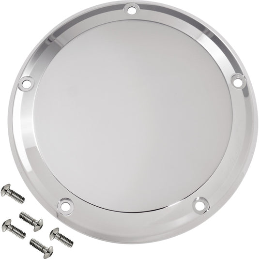 Joker Machine 06-966-3 Billet Derby Cover - Smooth Chrome