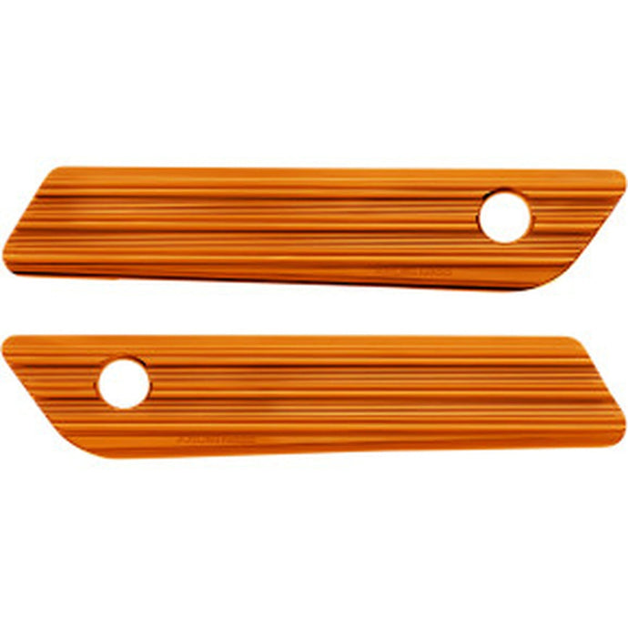 Arlen Ness 03-610 Saddlebag Latch Covers - 10-Gauge - Orange