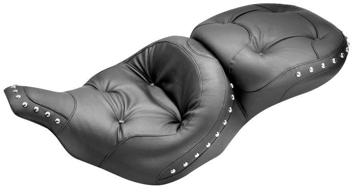 Mustang 75570 1-Piece Ultra Touring Seat - Regal Style - Chrome Studs