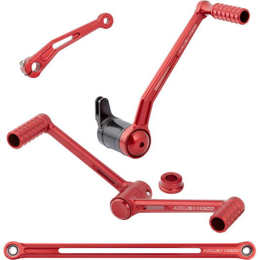 Arlen Ness 420-133 SpeedLiner Foot Control Kit with Heel/Toe Shifter - Red Anodized