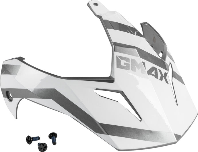 G-Max Visor with Screws for GM-11/S Helmets - Trapper White/Silver