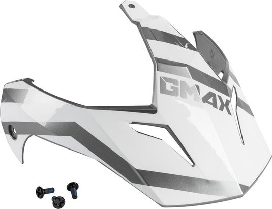 G-Max Visor with Screws for GM-11/S Helmets - Trapper White/Silver
