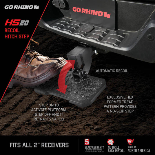 Go Rhino HS2012T GOR Hitch Steps