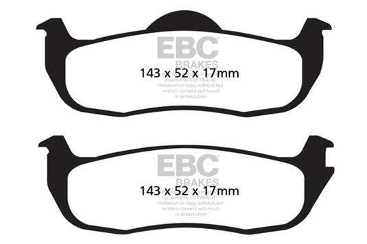 Ebc DP41707R EBC Yellowstuff Brake Pad Sets