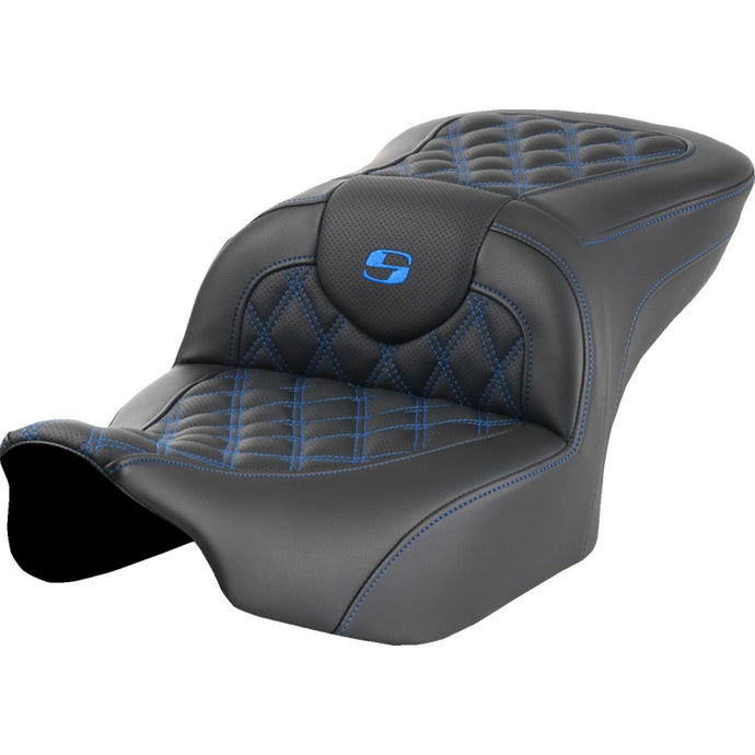 Saddlemen 823-07-18201 Roadsofa LS Seat without Drivers Backrest - Blue Stitching