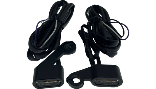Drag Specialties 2040-3059 LED Handlebar Marker Light - Matte Black with Smoke Lens