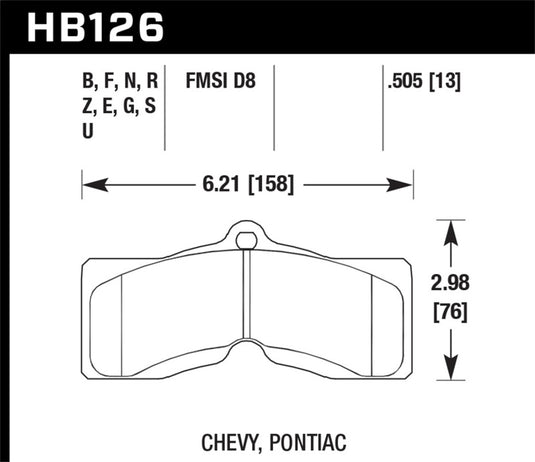 Hawk Performance HB126F.505 HAWK HPS Brake Pad Sets
