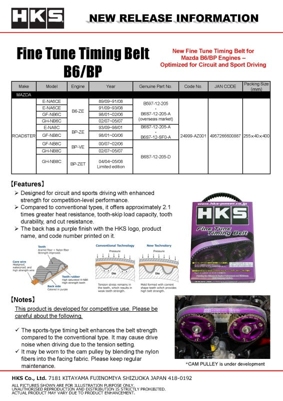 Load image into Gallery viewer, Hks 24999-AZ001 HKS Timing Belt

