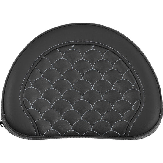 Saddlemen 051320905 Contoured Sissy Bar Pad for Roadsofa DS Seats - Silver Stitching