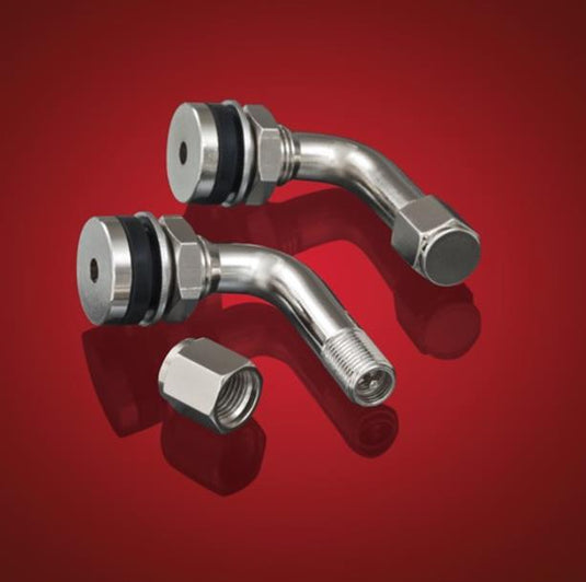 Show Chrome 5-802 90deg. Metal Valve Stems - Pair