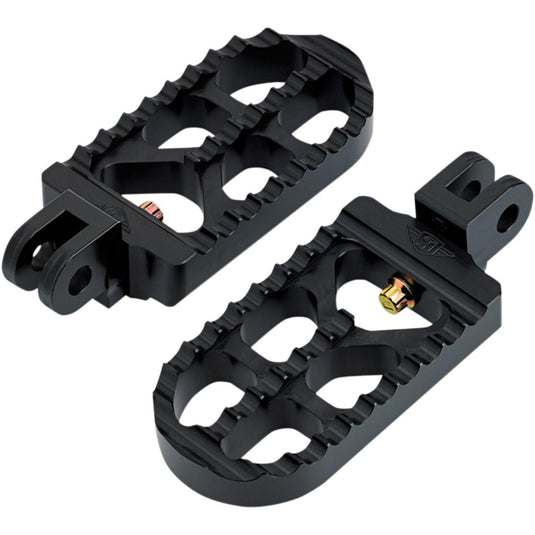 Joker Machine 08-56-4B Long Serrated Footpegs - Black Anodized
