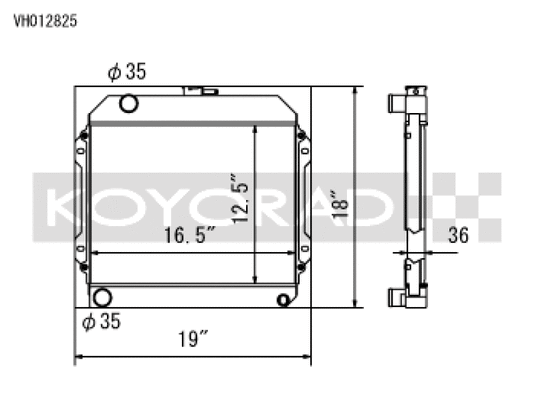 Koyo VH012825 KOY Racing Radiators