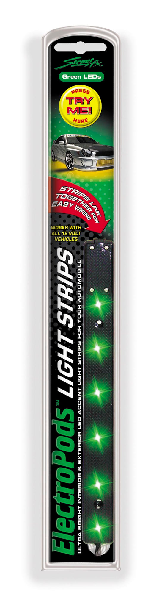 Street Fx 1041929 Electropods Linear 7in. Strips - Green