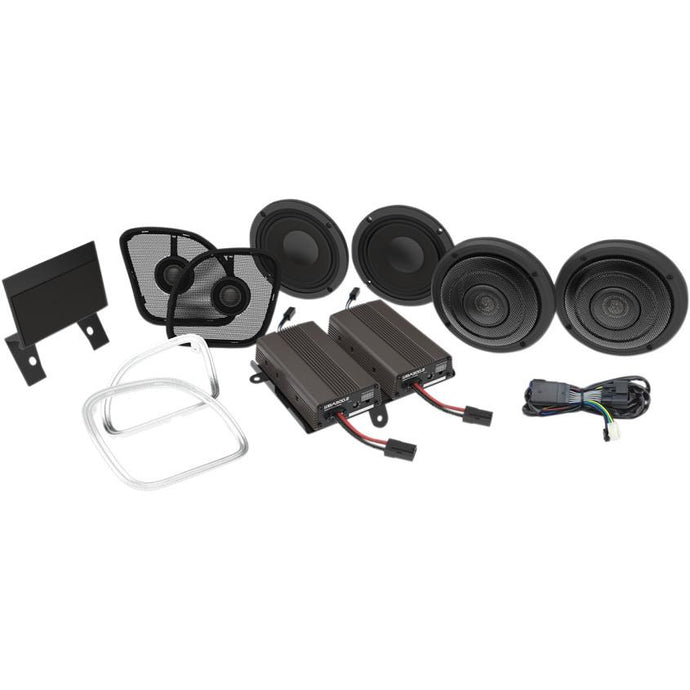 Wild Boar Audio WBA ULTRA KIT RG Front/Rear Speaker Kit with 600-Watt Amp