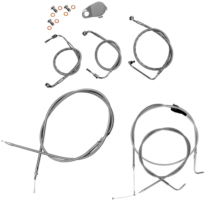 La Choppers LA-8100KT-00 Cable/Brake Line Kit - Stock - Stainless Steel